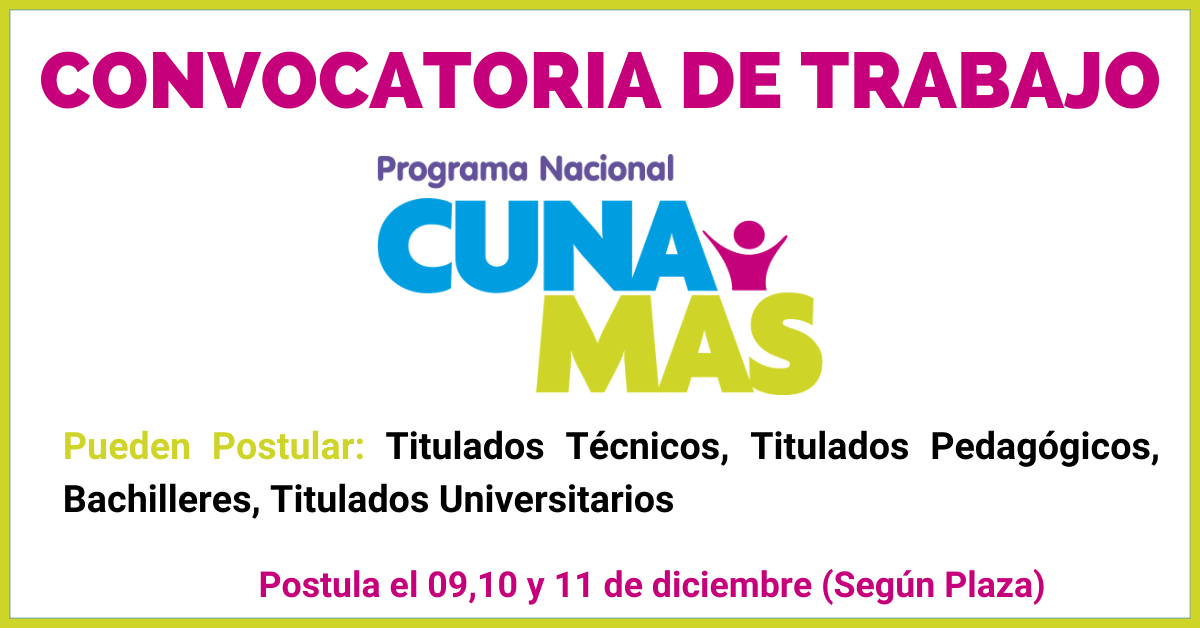 EMPLEO en CUNA MAS