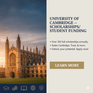 🎓 University of Cambridge — Scholarships/Student Funding: Charting Your Course to Academic Excellence